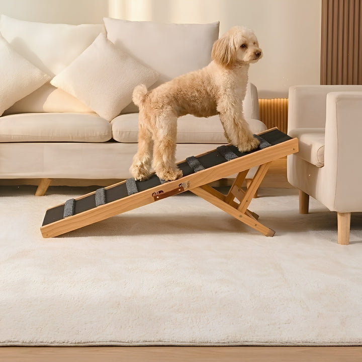 Adjustable Wooden Dog Ramp