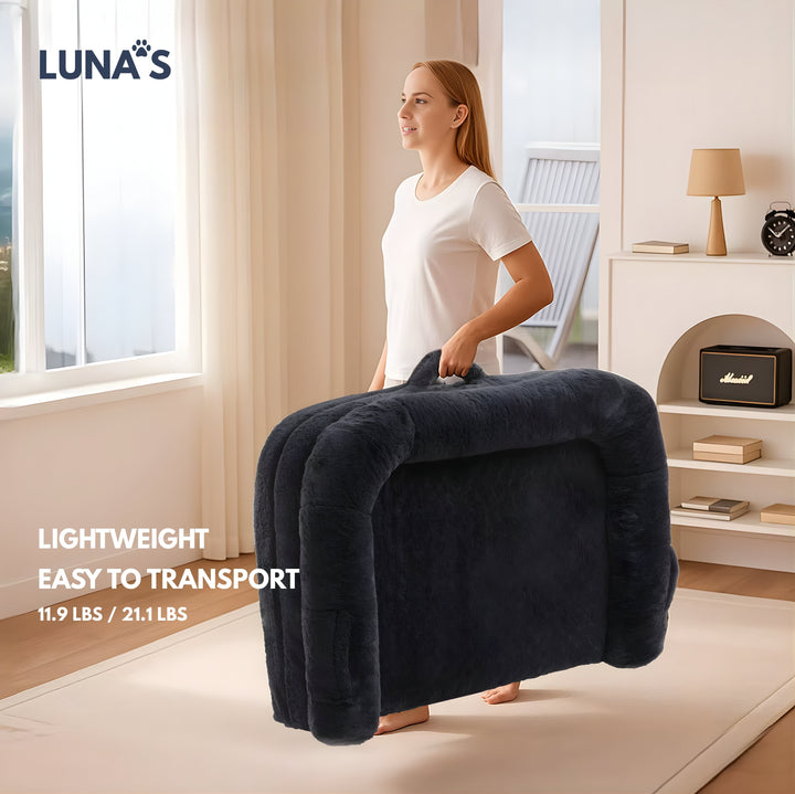 Orthopedic Human-Size Dog Bed - Navy