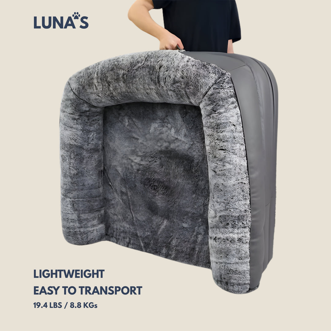 Orthopedic Human-Size Dog Bed - Stone Gray