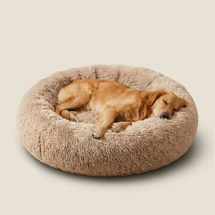 Plush Calming Donut Dog Bed