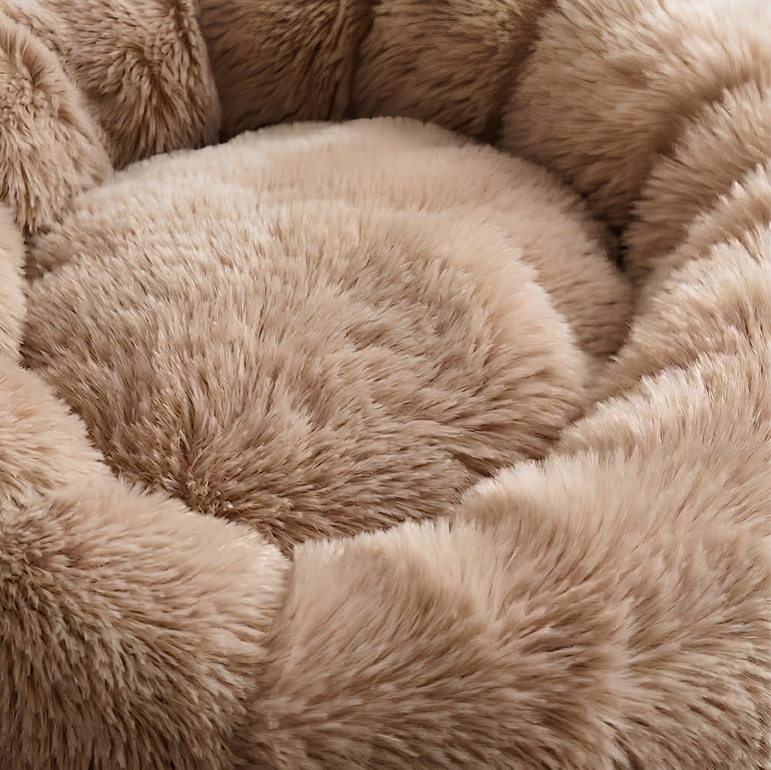 Plush Calming Donut Dog Bed